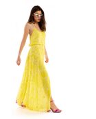 Jupe longue avec lurex Irelia jaune