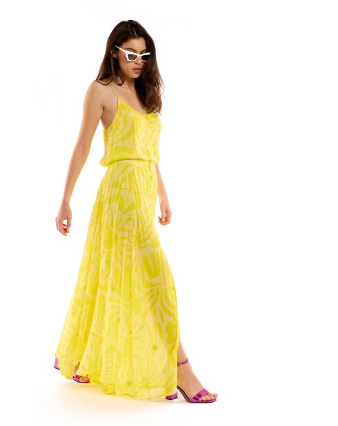Jupe longue avec lurex Irelia jaune