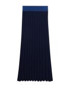 Jupe en maille plissée Zelda bleue