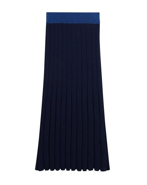 Jupe en maille plissée Zelda bleue