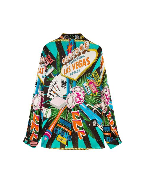 Chemise imprimé univers Las Vegas Bonaventure Vegas noire
