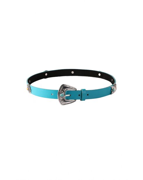 Ceinture grosse boucle Onati bleue