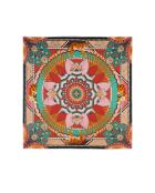 Grand foulard imprimés colorés Tiger Year rouge