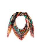 Grand foulard imprimés colorés Tiger Year rouge