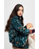 Robe chemise courte en velours Rosaria bleue