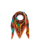 Grand foulard imprimé floral Peacelove ocre