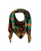 Grand foulard motifs ethniques Wakiza noir