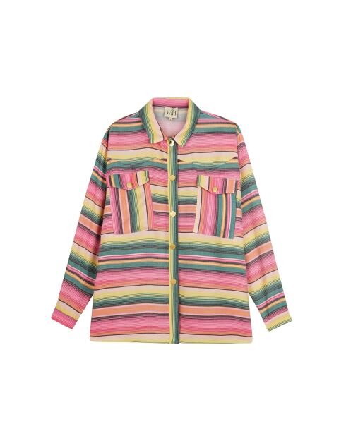 Chemise oversize rayée Molimo rose