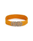 Ceinture élastiquée avec fermeture à l'avant boucle en crochet Kais jaune