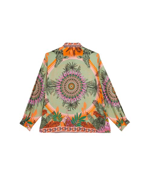 Chemise imprimé faune Bonaventure Zoulou violette