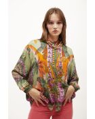 Chemise imprimé faune Bonaventure Zoulou violette