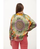 Chemise imprimé faune Bonaventure Zoulou violette