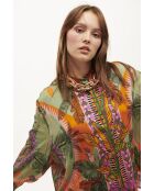 Chemise imprimé faune Bonaventure Zoulou violette
