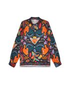 Chemise imprimé animaux fantastiques Bonaventure Crazy World noire