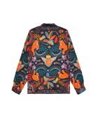 Chemise imprimé animaux fantastiques Bonaventure Crazy World noire
