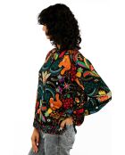 Chemise imprimé animaux fantastiques Bonaventure Crazy World noire