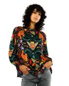 Chemise imprimé animaux fantastiques Bonaventure Crazy World noire