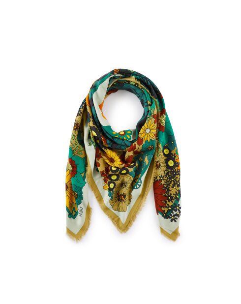 Grand foulard imprimé floral Peacelove vert