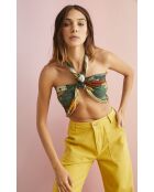 Grand foulard imprimé floral Peacelove vert