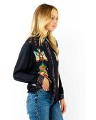 Chemise imprimé indien Bonaventure Nouveau Western bleue