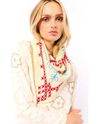 Foulard brodé Nayarit blanc