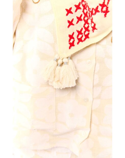 Foulard brodé Nayarit blanc