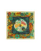 Foulard moyen imprimé floral Peacelove vert