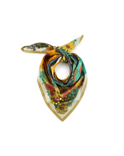 Foulard moyen imprimé floral Peacelove vert