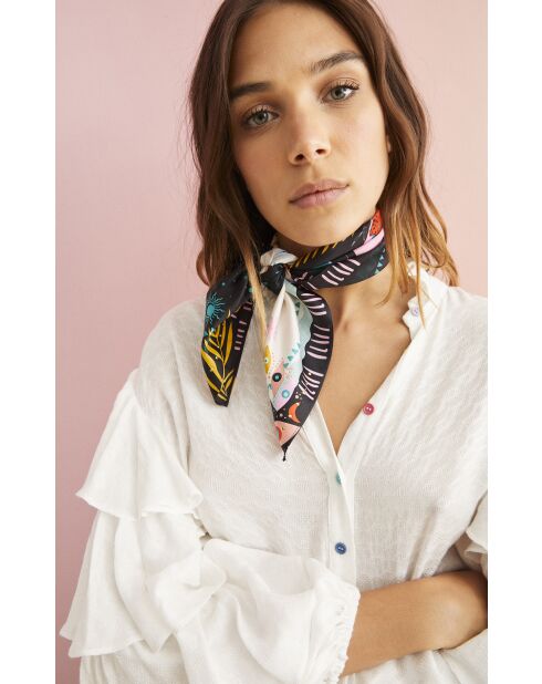 Mini foulard imprimé astral Moonchild noir