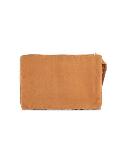 Sac pochette avec broderies Coyuca beige - 30 X 20 X 2,5 cm