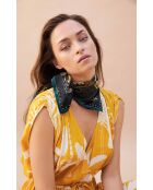 Mini foulard thème fonds marins Deepsea noir