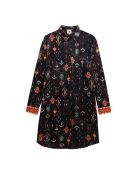 Robe chemise courte en velours Rosaria noire