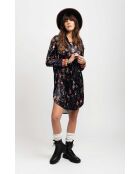 Robe chemise courte en velours Rosaria noire