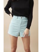 Short en velours côtelé Albert turquoise