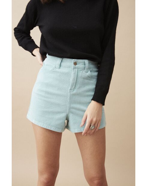 Short en velours côtelé Albert turquoise