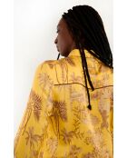 Chemise manches longues à motifs Mani ocre