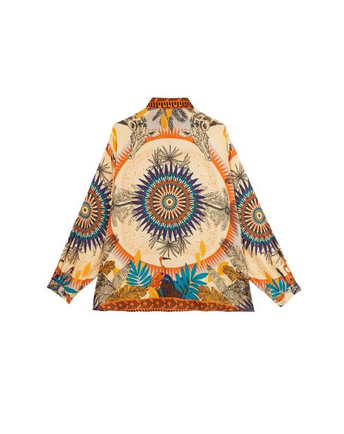 Chemise imprimé faune Bonaventure Zoulou beige