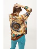 Chemise imprimé faune Bonaventure Zoulou beige