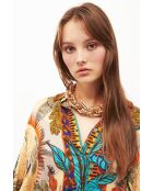 Chemise imprimé faune Bonaventure Zoulou beige