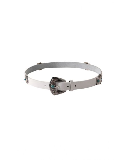 Ceinture grosse boucle Onati blanche