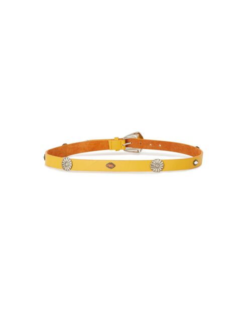 Ceinture grosse boucle Onati jaune