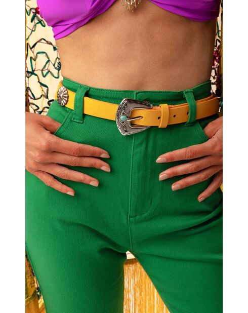 Ceinture grosse boucle Onati jaune