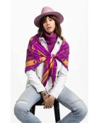 Grand foulard imprimé astral Univers violet