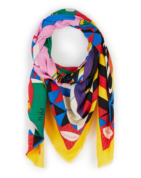 Grand foulard univers pop Samburu multicolore