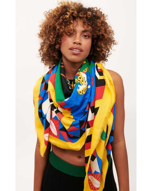 Grand foulard univers pop Samburu multicolore