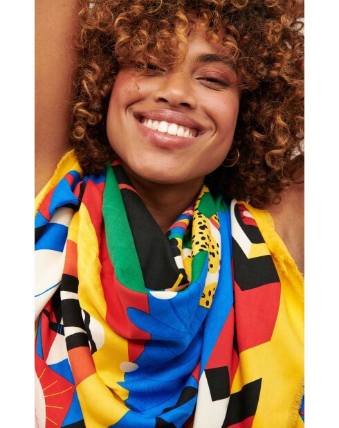 Grand foulard univers pop Samburu multicolore