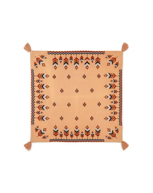 Moyen foulard en gaze de coton Emiliano beige