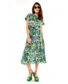 Jupe longue imprimé floral Bobbie verte