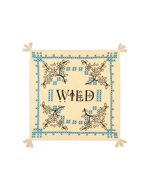 Foulard brodé Nayarit beige