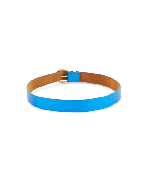 Ceinture en cuir irisé Capitano bleue